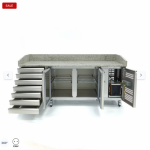  Ψυγείο προετοιμασίας πίτσας - 202 cm - 2 πόρτες - 7 συρτάρια